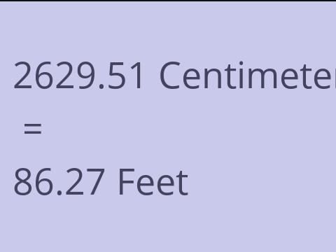 2629.51 CM TO FEET