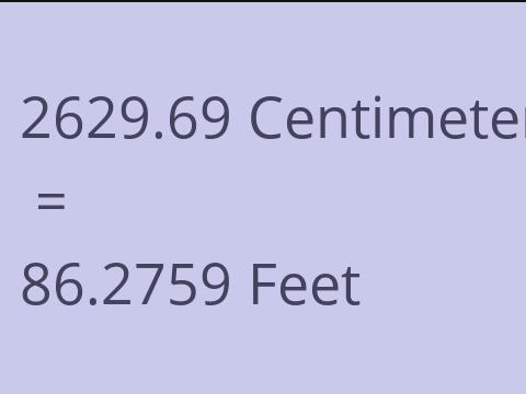 2629.69 CM TO FEET