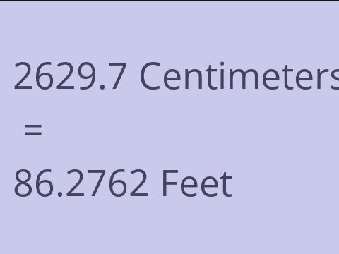 2629.7 CM TO FEET