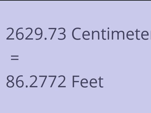 2629.73 CM TO FEET