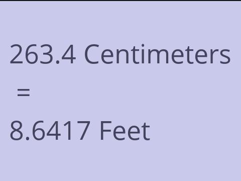 263.4 CM TO FEET