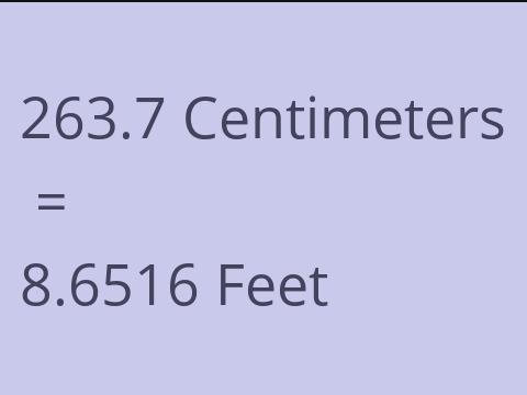 263.7 CM TO FEET