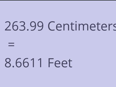 263.99 CM TO FEET