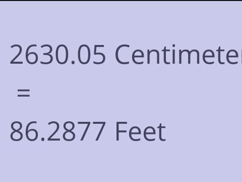 2630.05 CM TO FEET