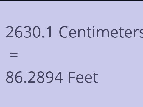 2630.1 CM TO FEET