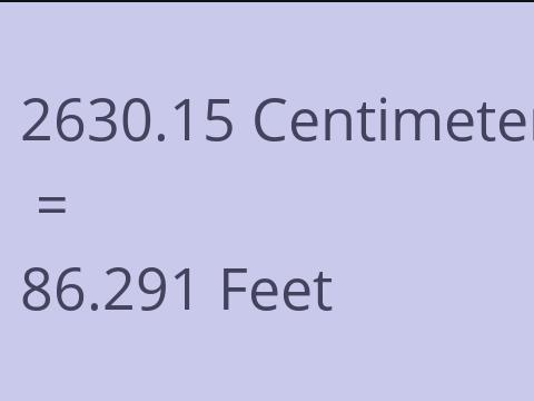 2630.15 CM TO FEET