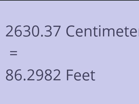 2630.37 CM TO FEET