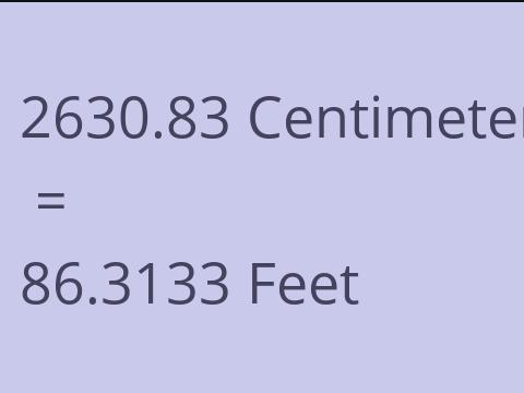 2630.83 CM TO FEET