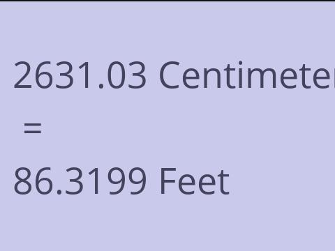 2631.03 CM TO FEET