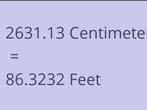2631.13 CM TO FEET