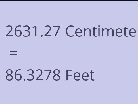2631.27 CM TO FEET
