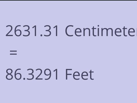 2631.31 CM TO FEET