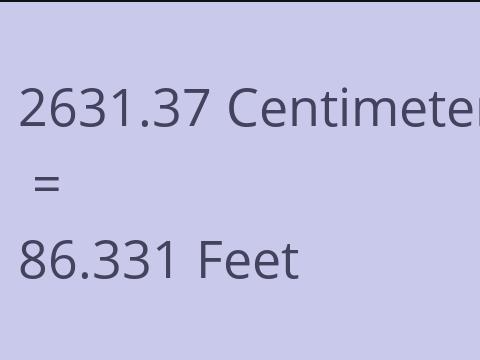 2631.37 CM TO FEET