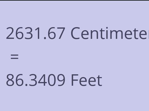 2631.67 CM TO FEET