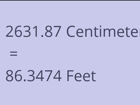 2631.87 CM TO FEET