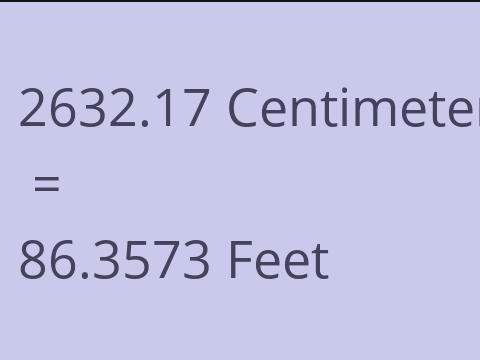 2632.17 CM TO FEET