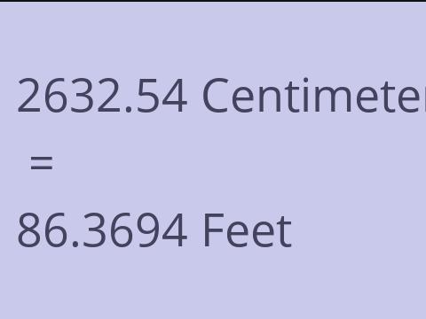 2632.54 CM TO FEET