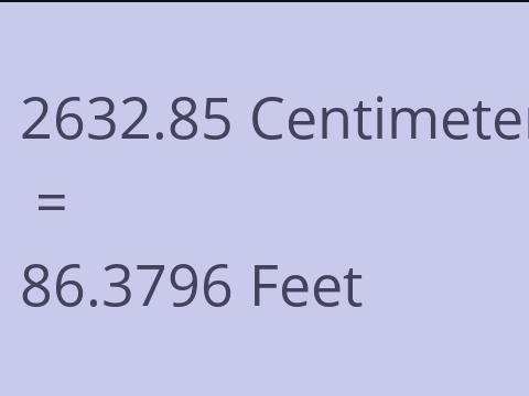 2632.85 CM TO FEET