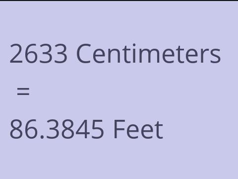 2633 CM TO FEET