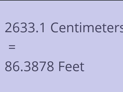 2633.1 CM TO FEET