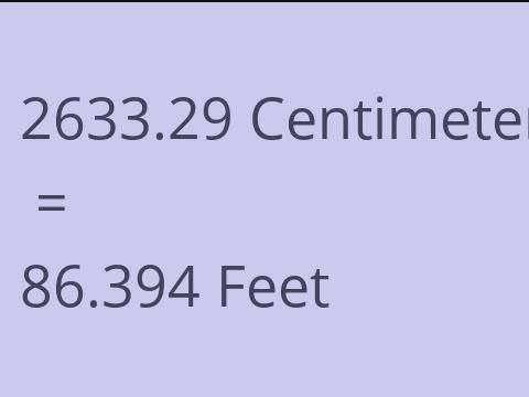 2633.29 CM TO FEET