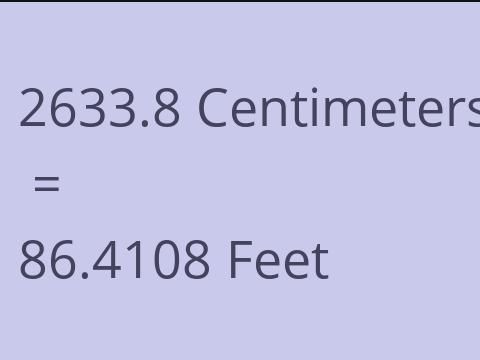 2633.8 CM TO FEET