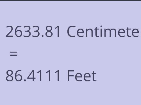 2633.81 CM TO FEET