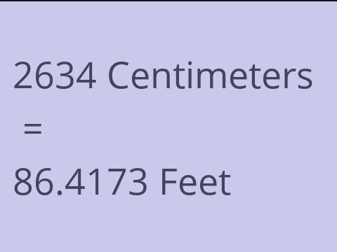 2634 CM TO FEET