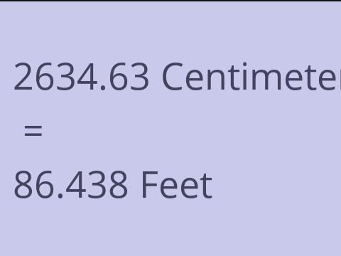 2634.63 CM TO FEET