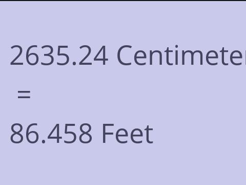 2635.24 CM TO FEET