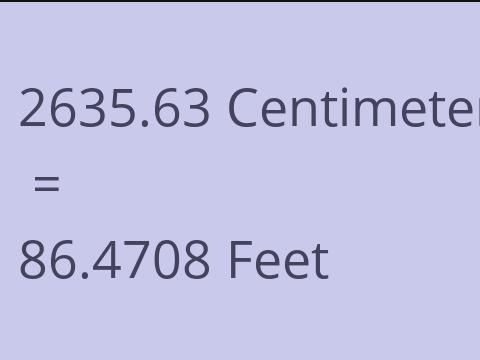 2635.63 CM TO FEET