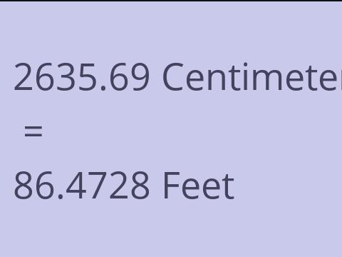 2635.69 CM TO FEET