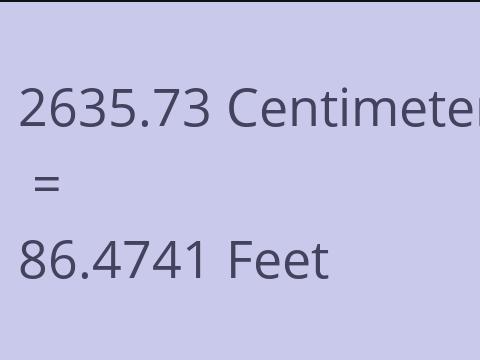 2635.73 CM TO FEET
