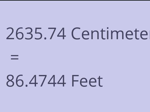 2635.74 CM TO FEET