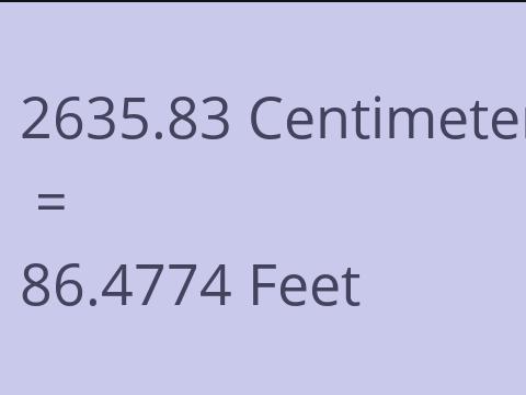 2635.83 CM TO FEET