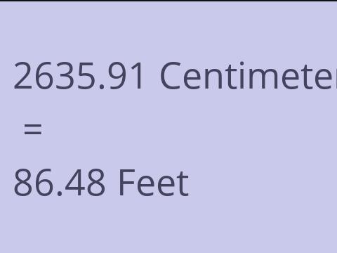 2635.91 CM TO FEET