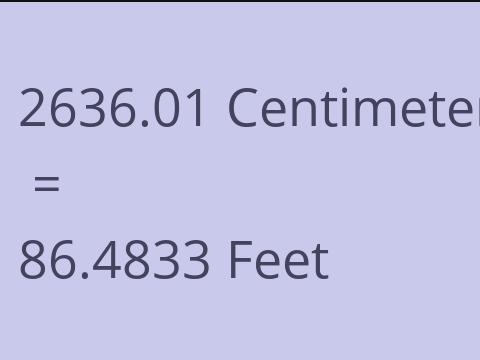 2636.01 CM TO FEET