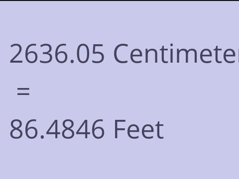 2636.05 CM TO FEET
