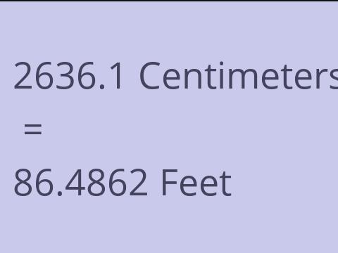 2636.1 CM TO FEET