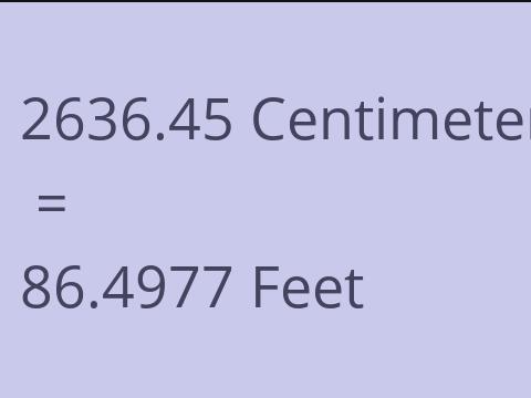 2636.45 CM TO FEET