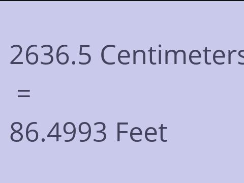 2636.5 CM TO FEET