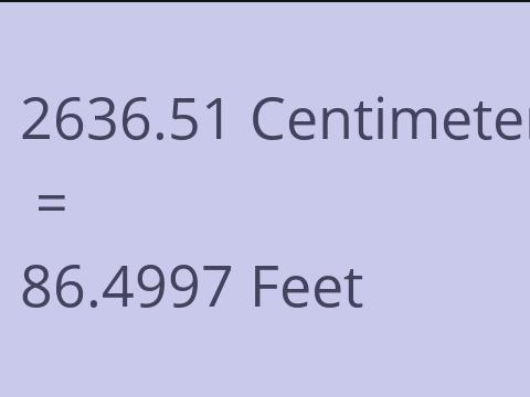2636.51 CM TO FEET