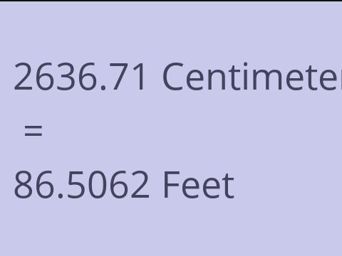 2636.71 CM TO FEET