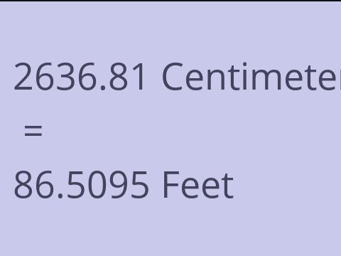 2636.81 CM TO FEET