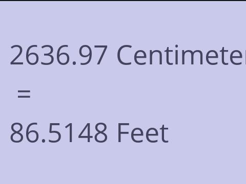 2636.97 CM TO FEET