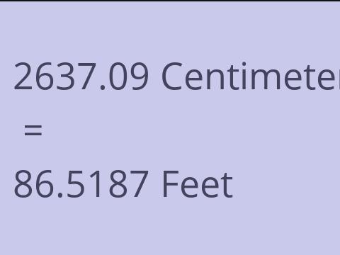 2637.09 CM TO FEET