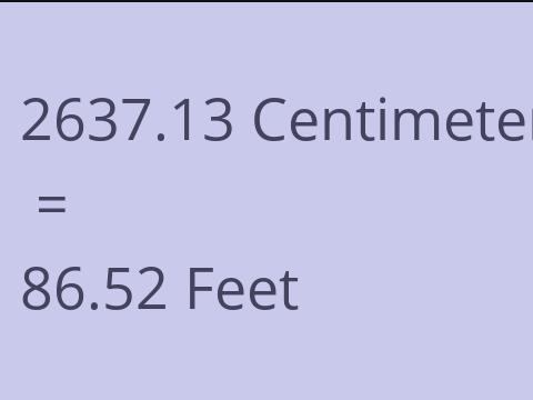2637.13 CM TO FEET
