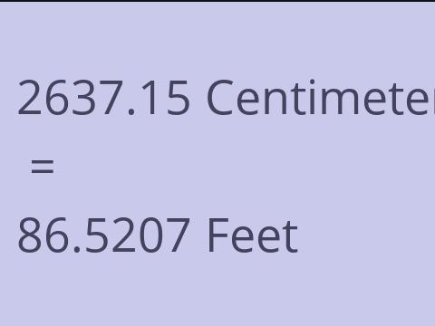 2637.15 CM TO FEET