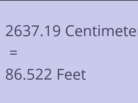 2637.19 CM TO FEET
