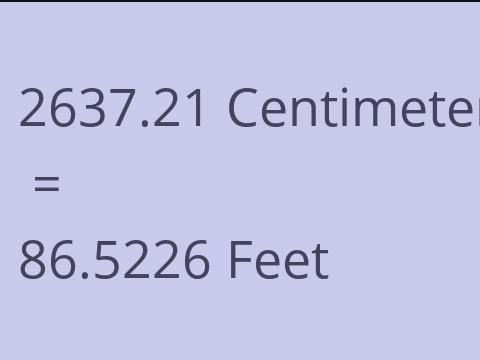 2637.21 CM TO FEET